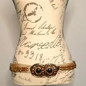 Vintage | Accessories | Vintage Chunky Gold Stretch Belt Euc  display picture 1